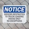 Signmission Drivers Restricted To Truck Loading Dock OSHA Notice Sign, Plastic, 14in W x 10in L, 2PK OS-2PACK-NS-P-1014-L-15519 - alternate 2